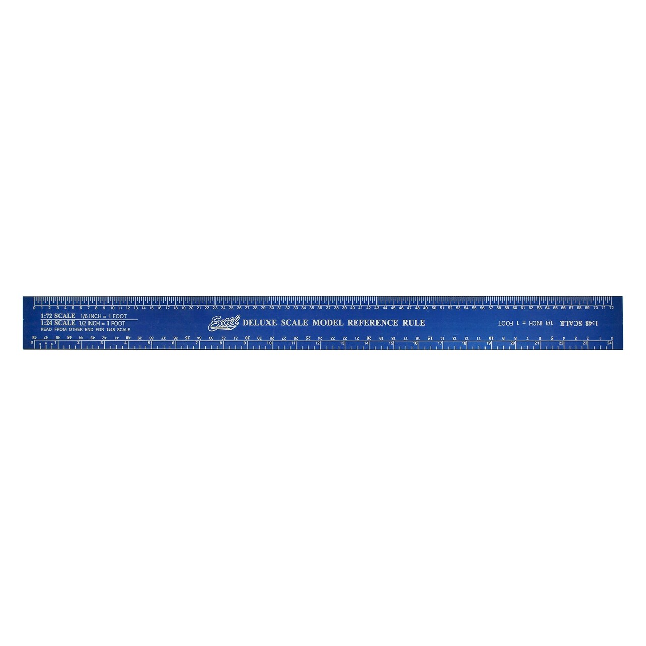 Excel Blades 12" Deluxe Scale Model Ruler – Aluminum Precision Measuring Tool
